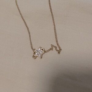 Delicate Star Pendant Necklace | Minimalist Gold Chain | Slightly Oxidized